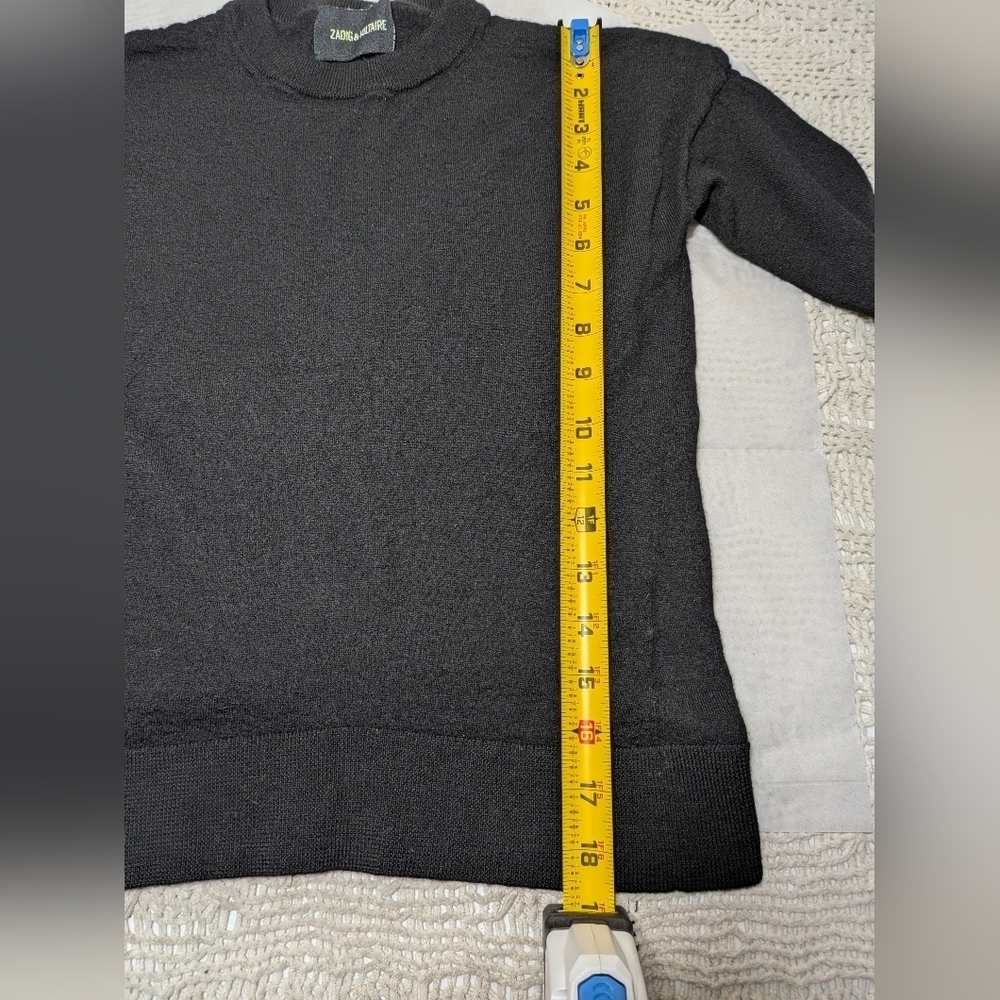 Zadig & Voltaire Black Knit Pullover Size XS - Picture 8 of 9